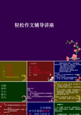 中考语文轻松作文辅导讲座课件