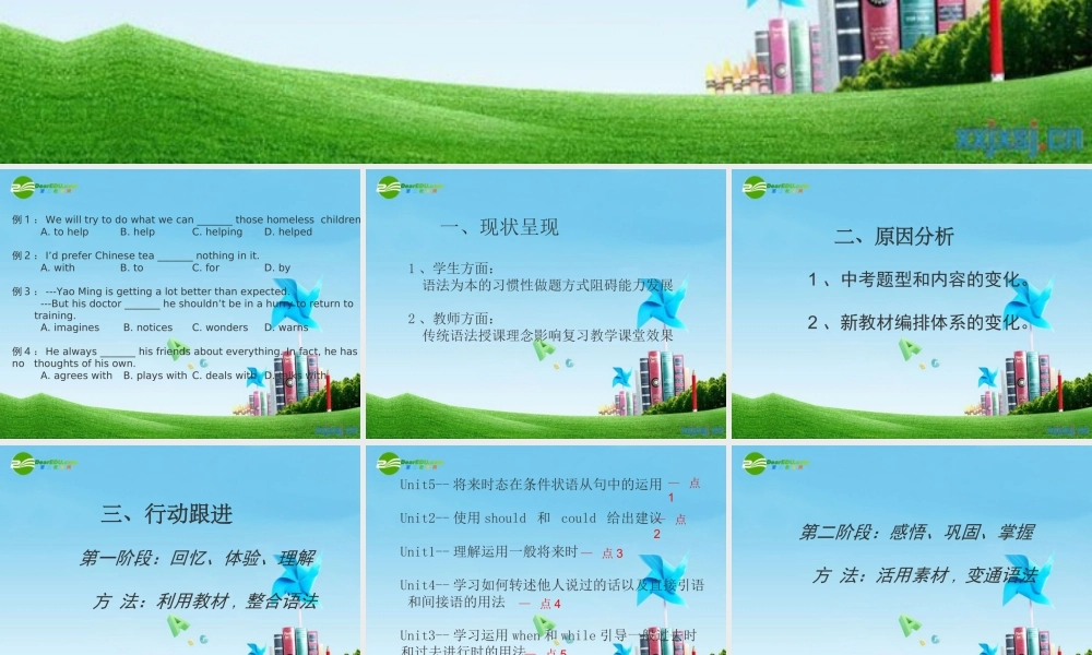 中考英语复习优秀讲座 优化语法 发展多维能力课件