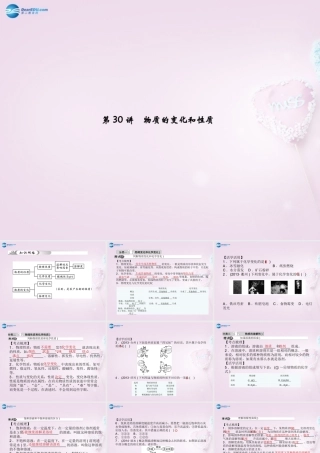 中考科学总复习 第30讲 物质的变化和性质课件 浙教版 课件