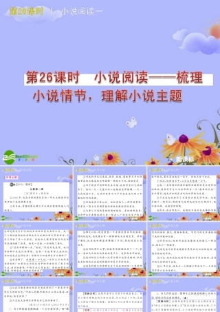 中考语文复习方案 (小说阅读—梳理小说情节，理解小说主题)课件 人教新课标版 课件