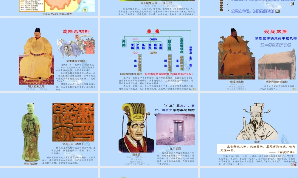 七年级历史下册 第10课 明清专制集权的加强课件2 川教版 课件