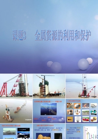 九年级化学下册 83 金属资源的利用和保护课件 (新版)新人教版 课件