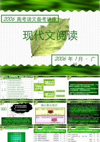 6现代文阅读A 高考语文冲刺分类复习课件全集上 新课标 人教版 高考语文冲刺分类复习课件全集上 新课标 人教版