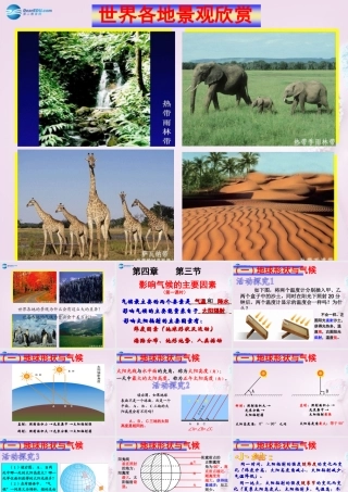 七年级地理上册 第4章 第3节(影响气候的主要因素)课件1 湘教版 课件