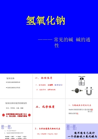九年级化学下册氢氧化钠的性质 课件新人教版 课件