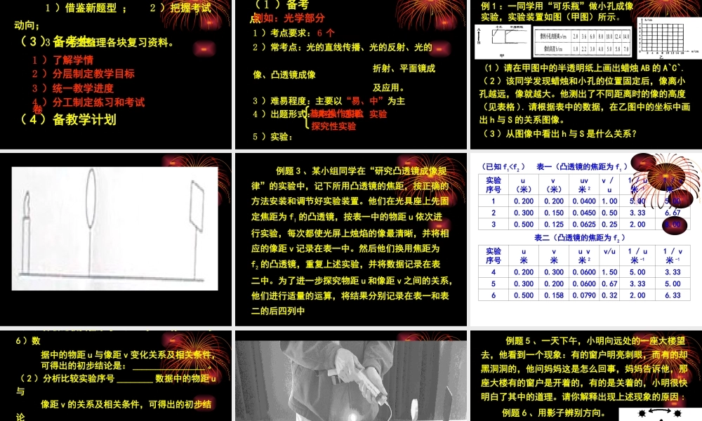 中考物理复习建议 新课标 人教版 试题