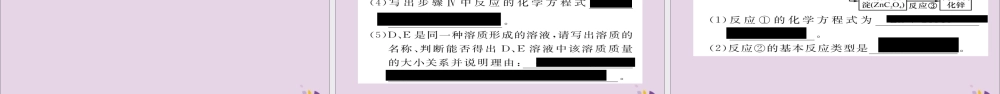 (遵义专版)中考化学总复习 第2编 重点题型突破篇 专题5 流程图题(精练)课件