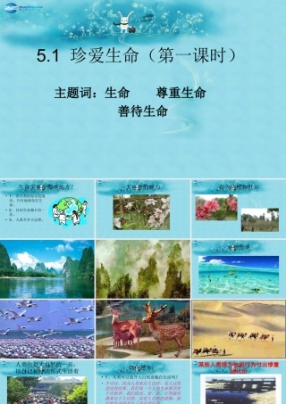 七年级政治下册 第五单元 第一课(珍爱生命(第1课时))课件 粤教版 课件