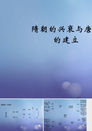 (秋季版)七年级历史下册 第六单元 第23课 隋朝的兴衰与唐朝的建立(思维导图)素材 岳麓版 素材