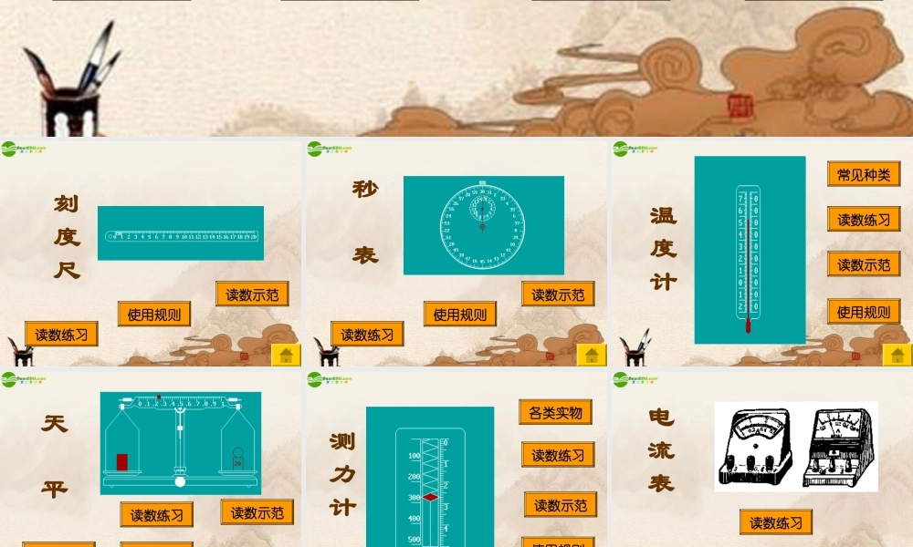 中考物理 测量仪器使用复习课件