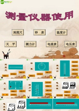 中考物理 测量仪器使用复习课件
