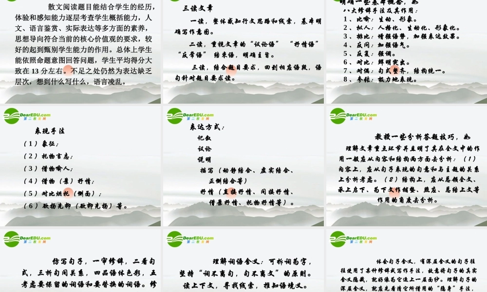 中考语文研讨会命题思路 课件