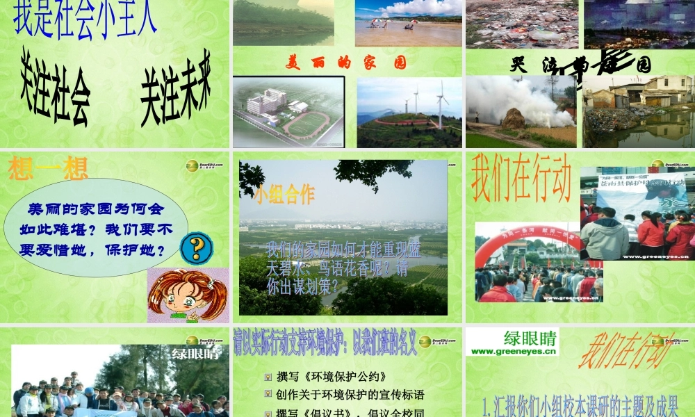 七年级历史与社会下册 综合探究五我是社会小主人课件 人教版 课件