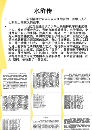 11—12年高三语文四大名著内容简介 课件