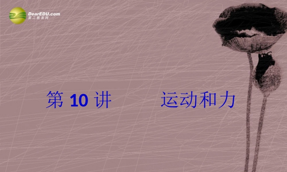 中考物理二轮复习 第10讲 运动和力课件