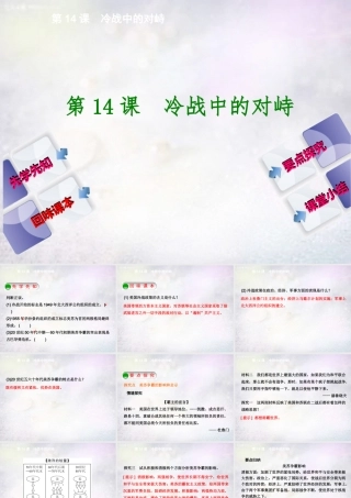 九年级历史下册 第14课 冷战中的对峙课件 新人教版 课件