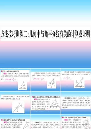 (贵州专版)中考数学总复习 第一轮 考点系统复习 第4章 三角形 方法技巧训练二课件