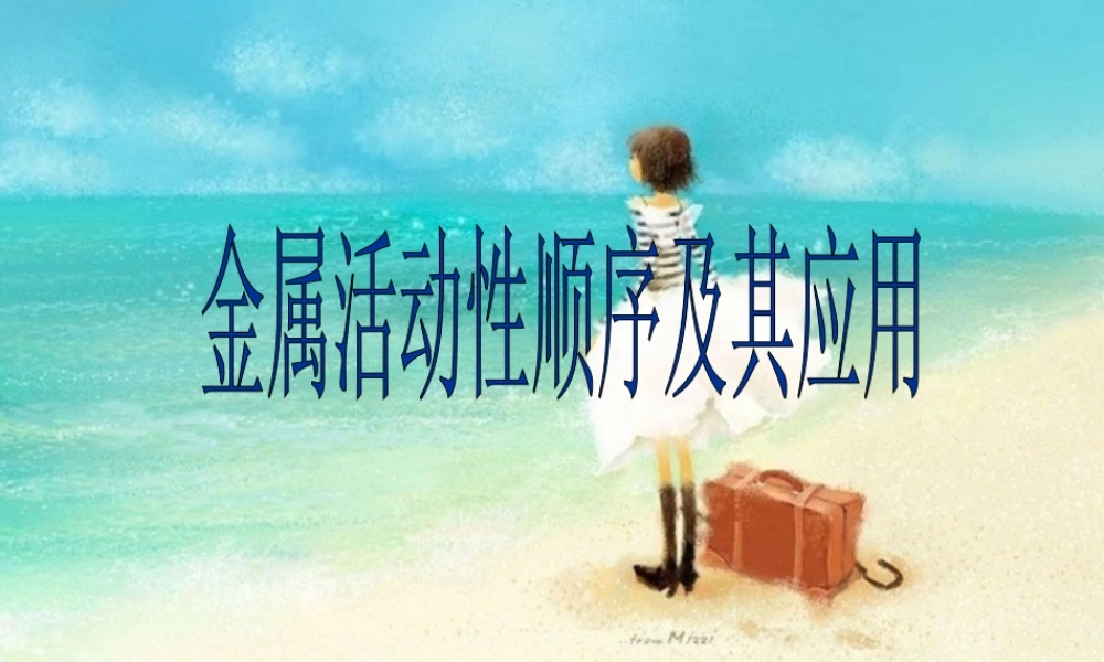 九年级化学下册 金属活动顺序及其应用)课件 人教新课标版 课件