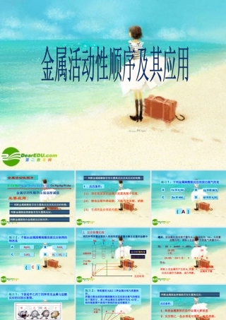 九年级化学下册 金属活动顺序及其应用)课件 人教新课标版 课件