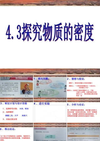 5.2探究物质的密度 八年级物理5.2探究物质的密度课件沪粤版 八年级物理5.2探究物质的密度课件沪粤版