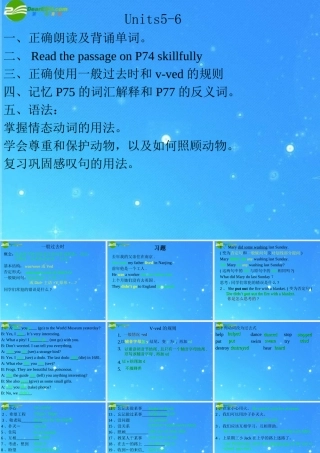 中考英语复习专题 7BUnit5-6复习课件