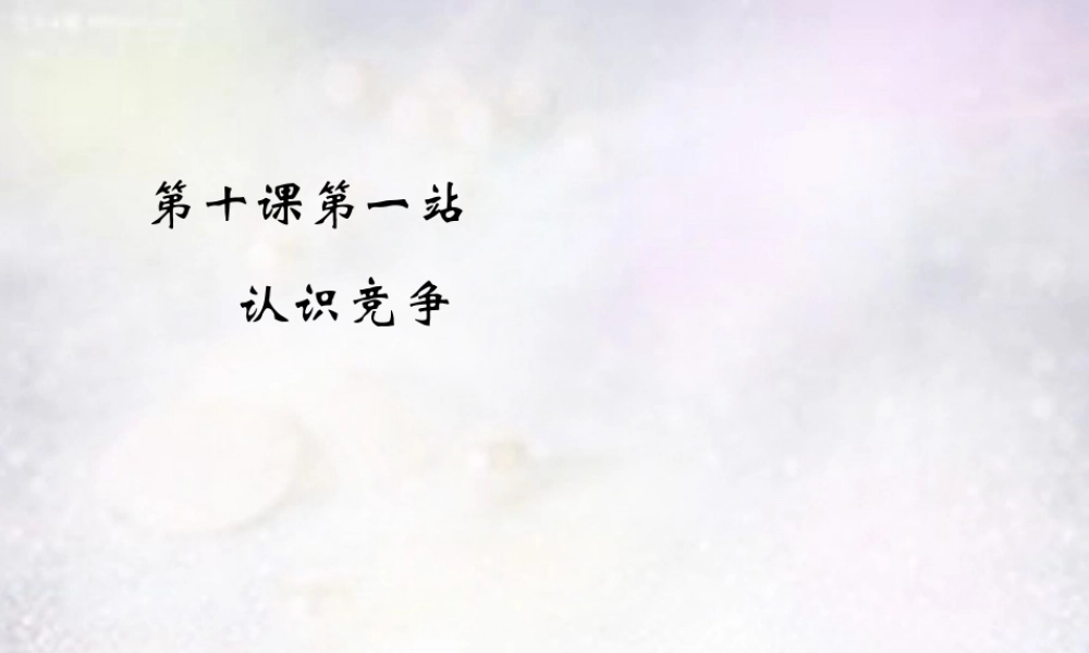 七年级政治下册 10.2 认识竞争课件2 北师大版 课件