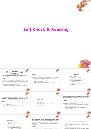 (随堂优化训练)八年级英语下册 Unit2 Self Check & Reading 配套课件 人教新目标版 课件