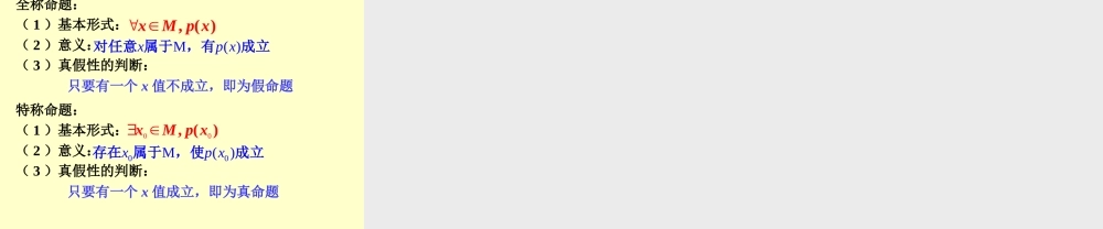 1.4.1 全称量词与存在量词(1) 高三数学第一章 小结与复习课件(打包)人教版选修2-1 高三数学第一章 小结与复习课件(打包)人教版选修2-1