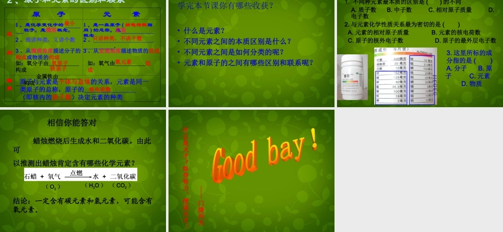 九年级化学上册(33 元素)课件 (新版)新人教版 课件