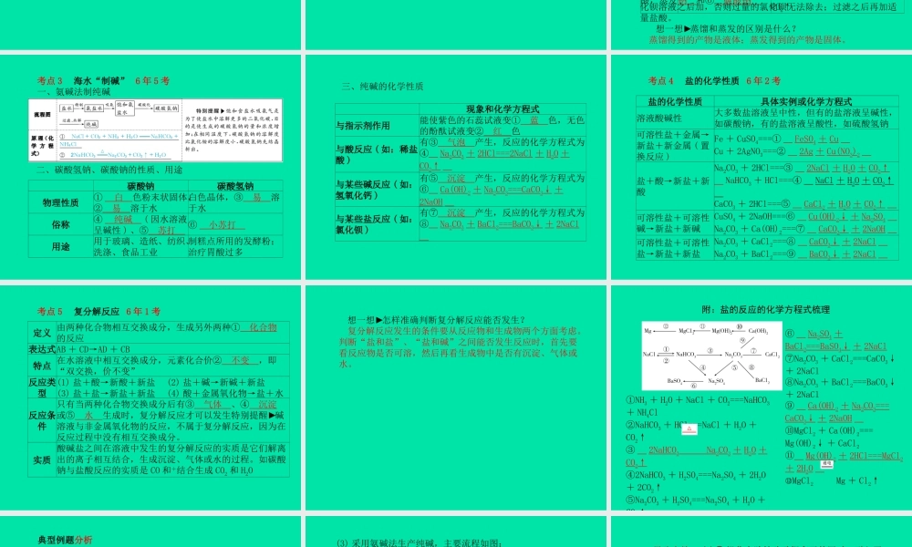 (滨州专版)中考化学总复习 第一部分 系统复习 成绩基石 第八单元 海水中的化学 第1课时 海洋资源的综合利用课件 鲁教版 课件