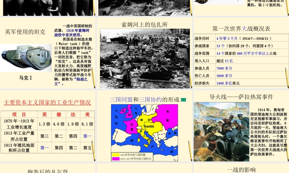 九年级历史上册 第七单元(垄断资本主义的时代)课件 人教新课标版 课件