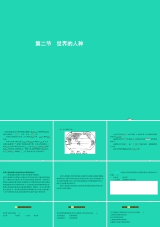 七年级地理上册 3.2 世界的人种课件 (新版)湘教版 课件