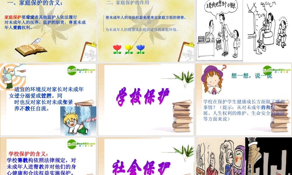 七年级政治特殊的保护特殊的爱课件人教版 课件