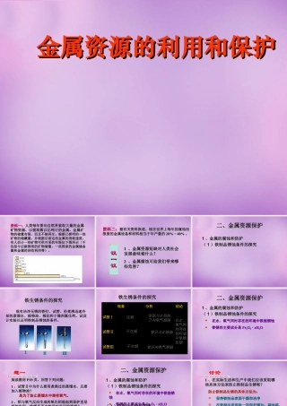 九年级化学下册 83 金属资源的利用和保护课件2 (新版)新人教版 课件