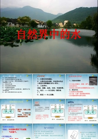 九年级化学全册 2-4 自然界中的水课件 沪教版 课件