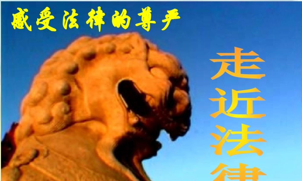 七年级思想品德上册 第五单元第二节(生活离不开法律)课件 湘师版 课件