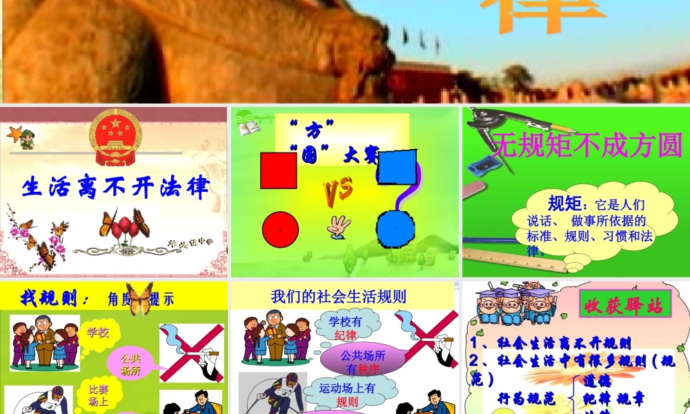 七年级思想品德上册 第五单元第二节(生活离不开法律)课件 湘师版 课件