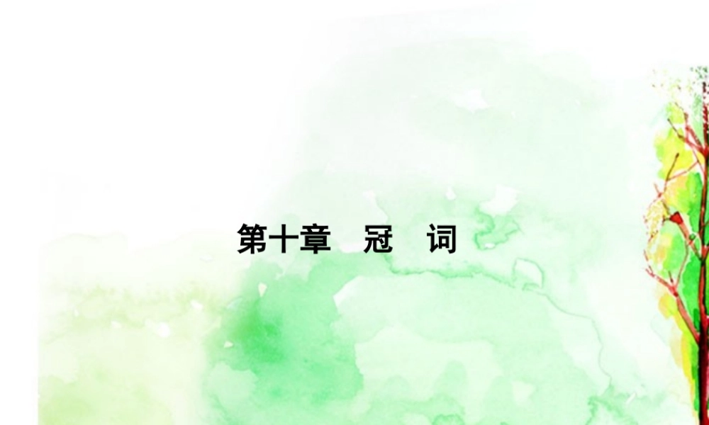 10第十章　冠　词课件(江苏专用) 课件