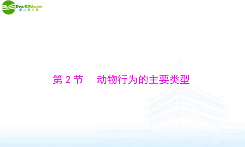 (随堂优化训练)八年级生物上册 第5单元 第16章 第2节 动物行为的主要类型课件 北师大版 课件