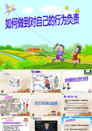 七年级政治下册 第18课(做一个对自己行为负责的人)第二框课件 鲁教版 课件
