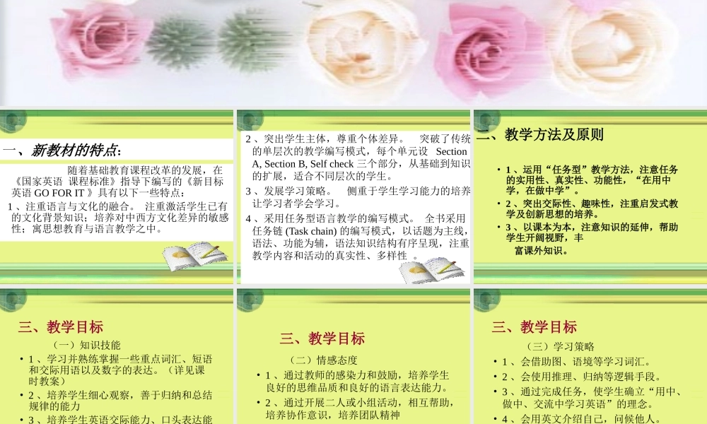 Unit1 说课课件 人教版七年级英语上册Unit1 My name's Gina课件