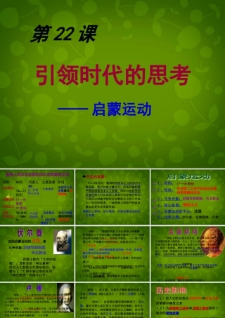 九年级历史上册 22 引领时代的思考课件 北师大版 课件