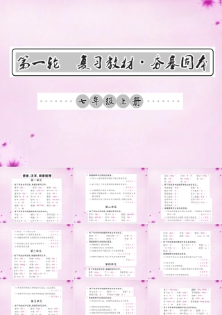 中考语文 第一轮 复习教材 夯基固本 七上 语音、汉字、词语梳理课件 新人教版 课件