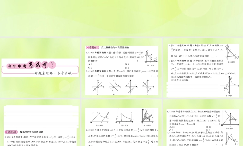 (贵州专版)中考数学总复习 第1轮 教材知识梳理 第3章 函数及其图像 第11节 第2课时课件