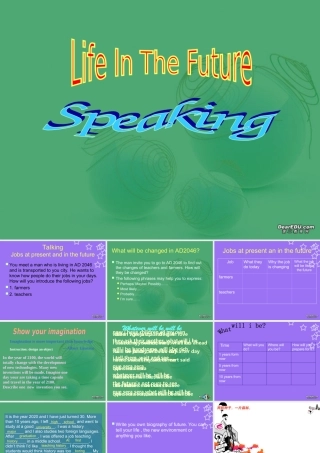 life in the future4 高二英语life in the future课件[整理五课时]人教版 高二英语life in the future课件[整理五课时]人教版