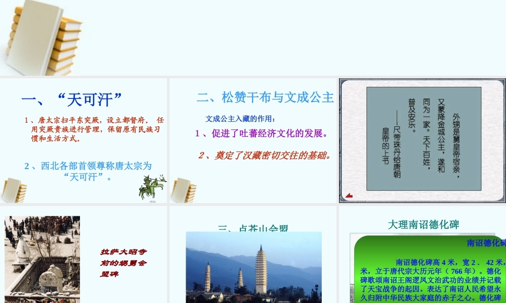 七年级历史下册 1.5( 和同为一家 )课件 北师大版 课件