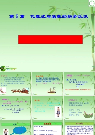 七年级数学上册 5.3.2代数式的值习题课2课件 青岛版 课件