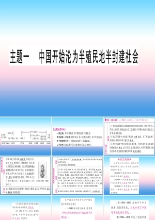 (甘肃专用)中考历史总复习 第一篇 考点系统复习 板块二 中国近代史 主题一 中国开始沦为半殖民地半封建社会(精讲)课件