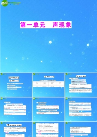 中考物理复习 第1单元 声现象课件 人教新课标版 课件