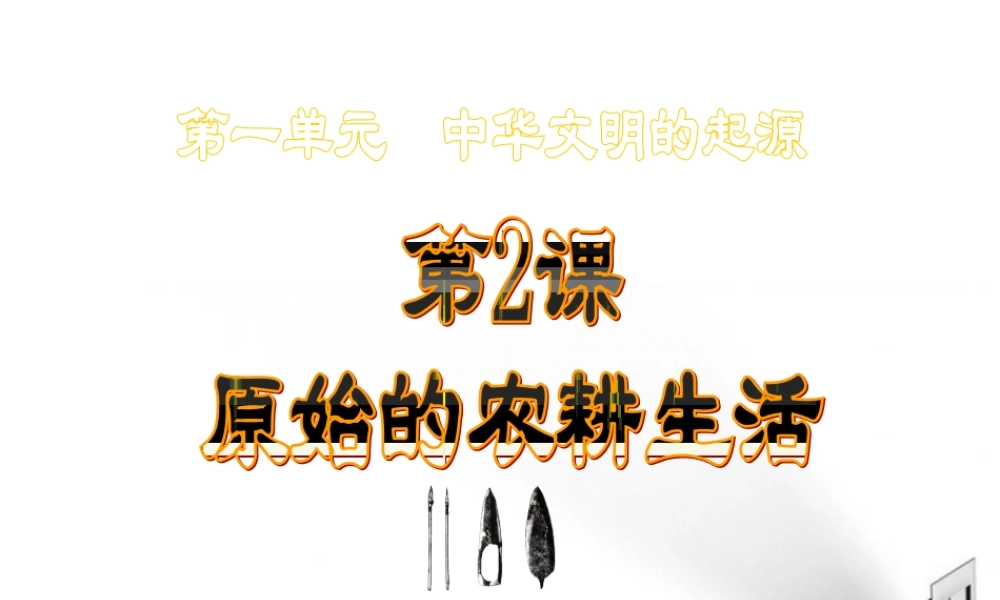 七年级历史上册 第2课原始农耕生活课件 人教新课标版 课件